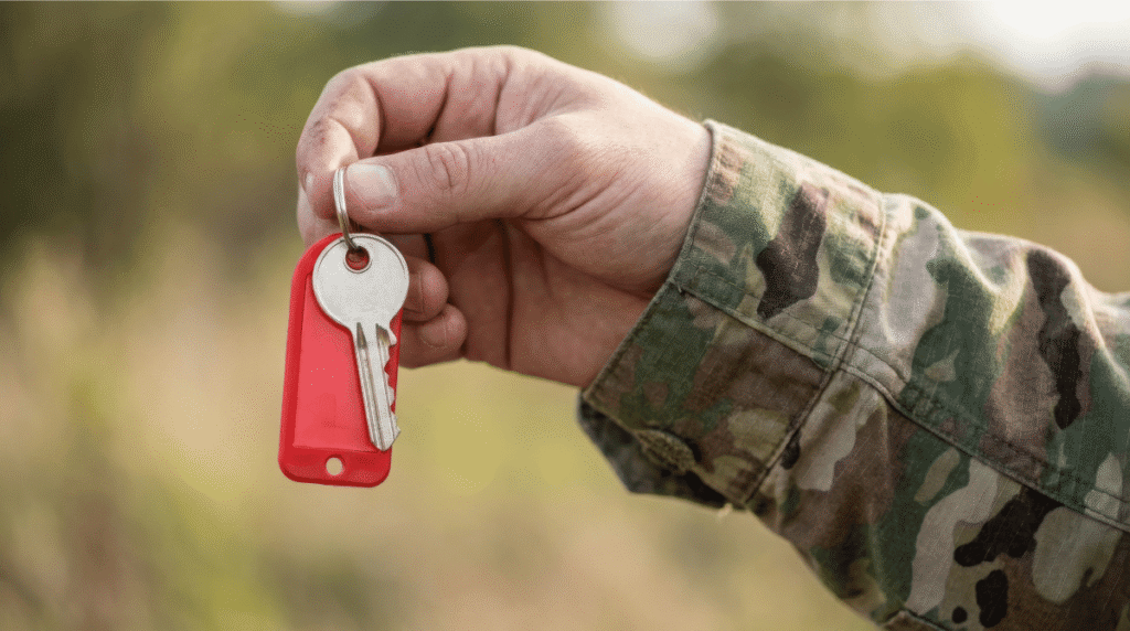 A military person buying a house